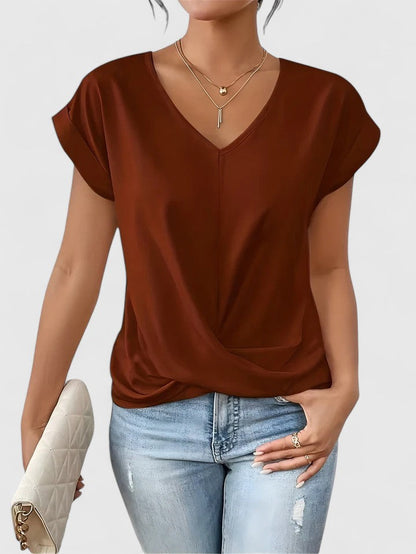 Mahrianne | Top V-Cuello Cómodo
