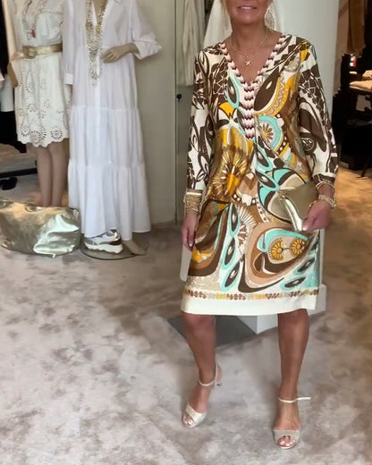 Mariane™ - Vestido de Impresión Vintage