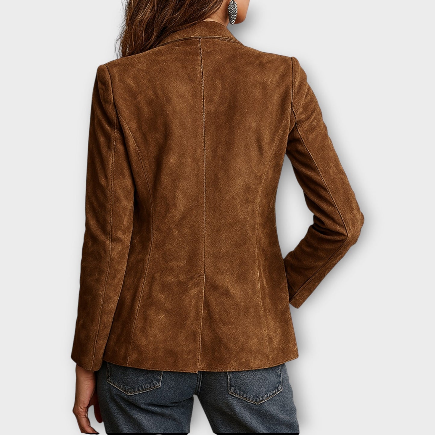Blazer Vintage en Ante Marrón
