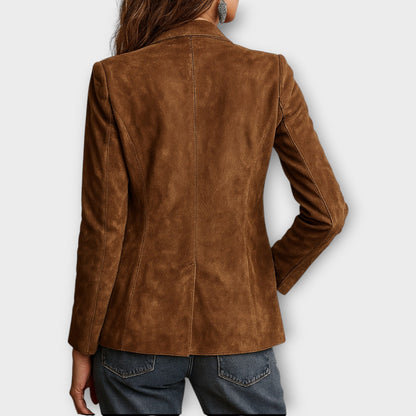 Blazer Vintage en Ante Marrón
