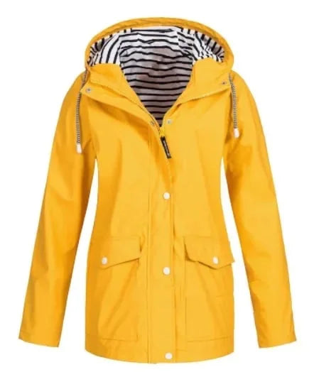Ilektra - Chaqueta Elegante de Manga Larga Impermeable con Capucha