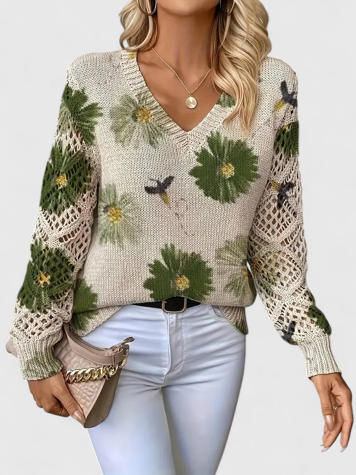 CHARLIE – SUÉTER DE PUNTO CON ENCANTO FLORAL