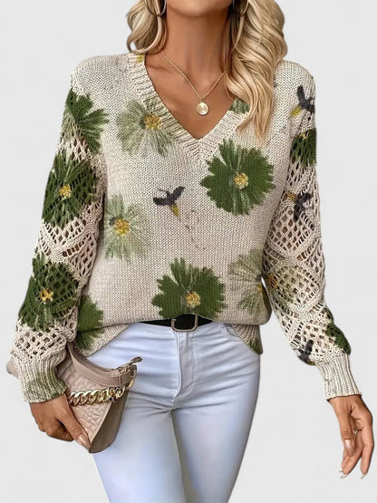 CHARLIE – SUÉTER DE PUNTO CON ENCANTO FLORAL