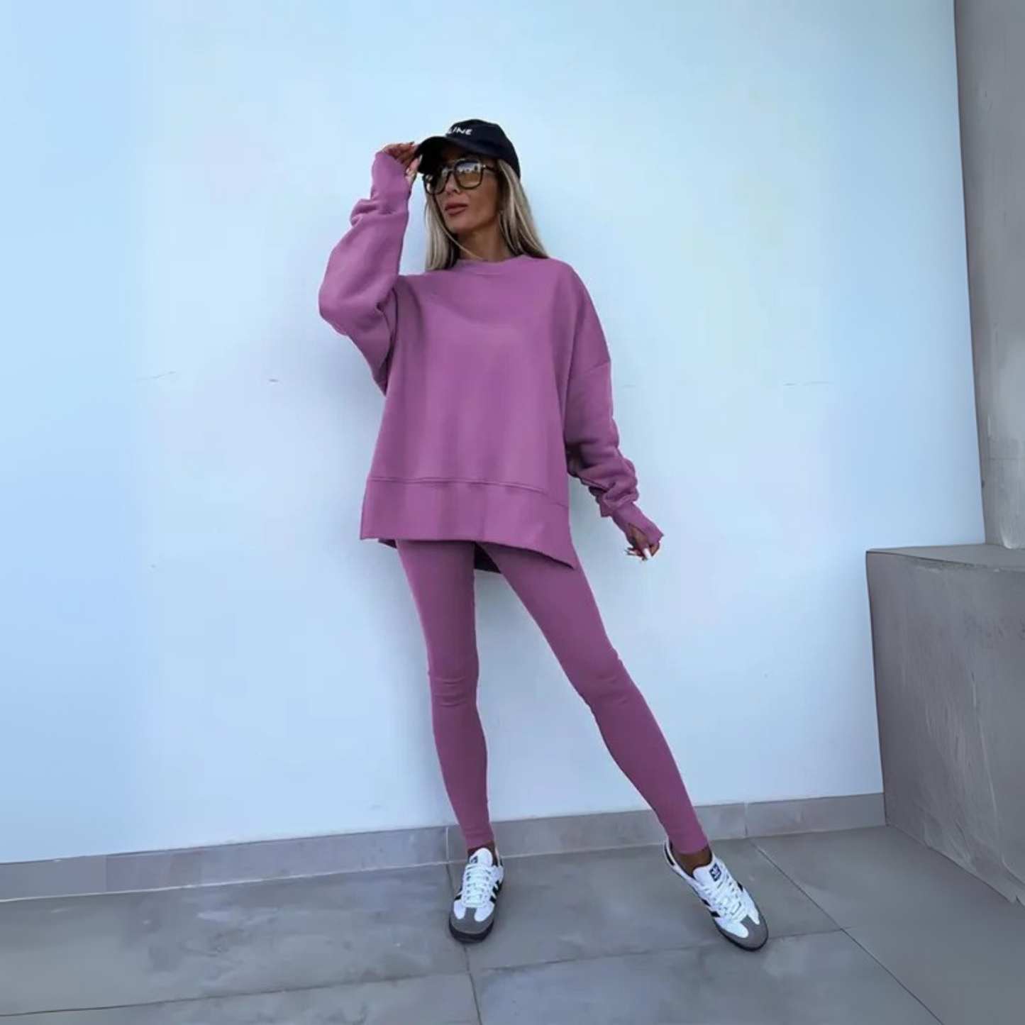 MADISON – CONJUNTO DE SUDADERA OVERSIZE Y LEGGINGS