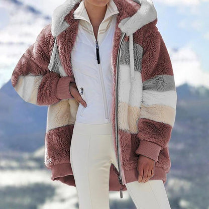 KAREN | Abrigo con Capucha Oversized de Piel Suave y Cálida
