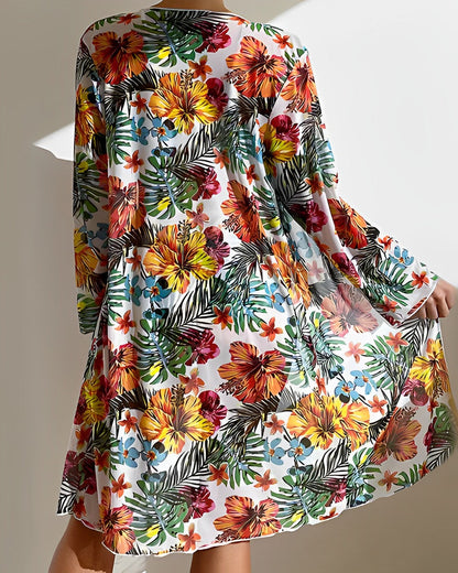 ALANI – CONJUNTO DE BIKINI CON ESTAMPADO TROPICAL Y CUBRIMIENTO
