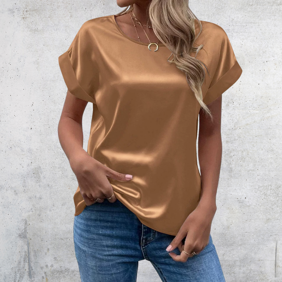 Mabel – Blusa con Mangas Arremangadas
