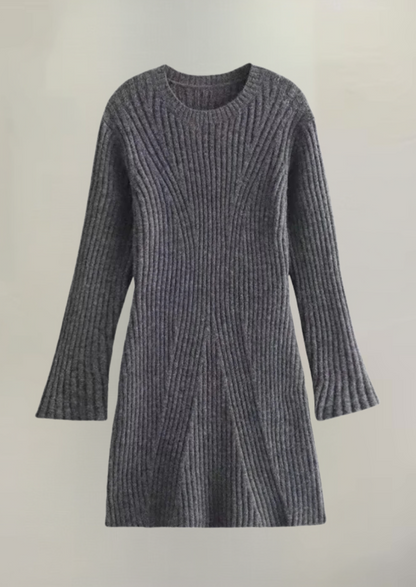 Faustine - Elegante Vestido Mini de Punto Acanalado