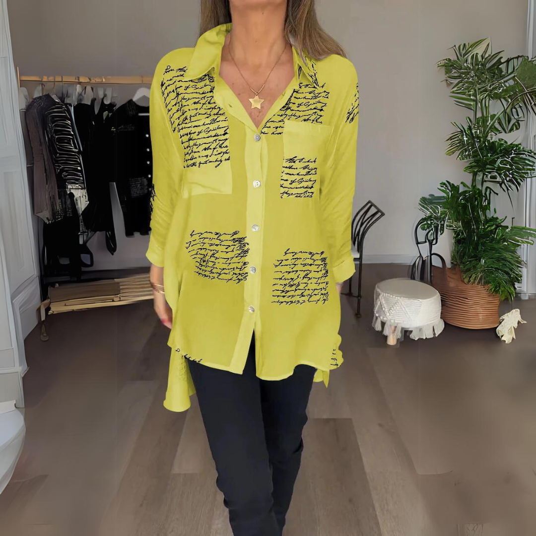 Skylar – Camisa de botones manuscrita