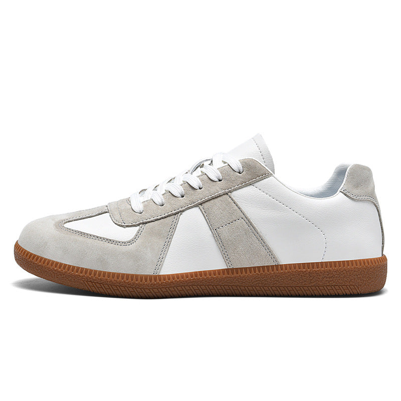 Irene - Zapatillas elegantes de cuero y lona para mujer