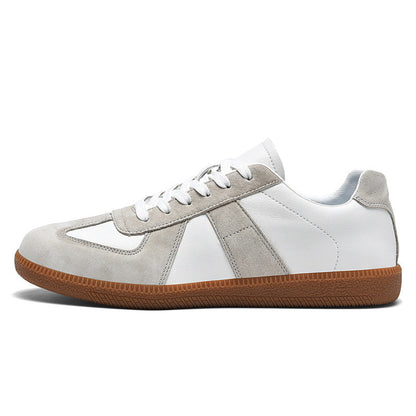 Irene - Zapatillas elegantes de cuero y lona para mujer
