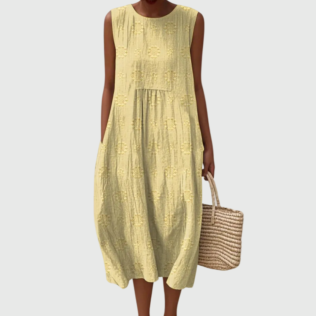 Teresa | Elegante Vestido Midi Sin Mangas