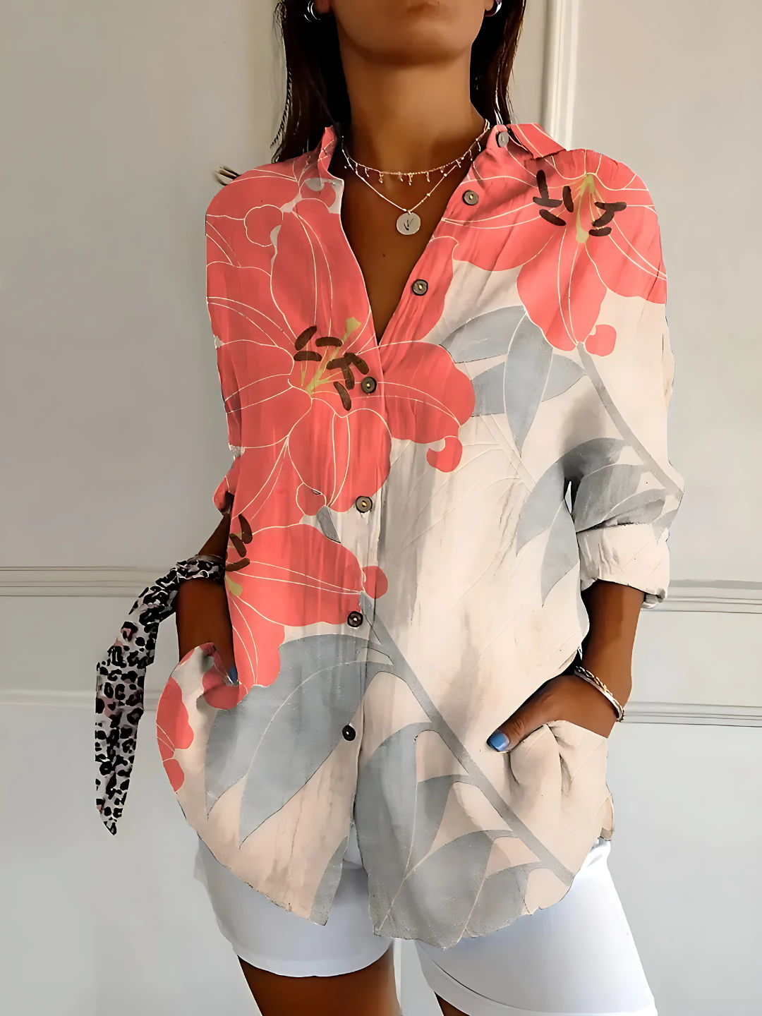 Yllona – Blusa Relaxed con Botones