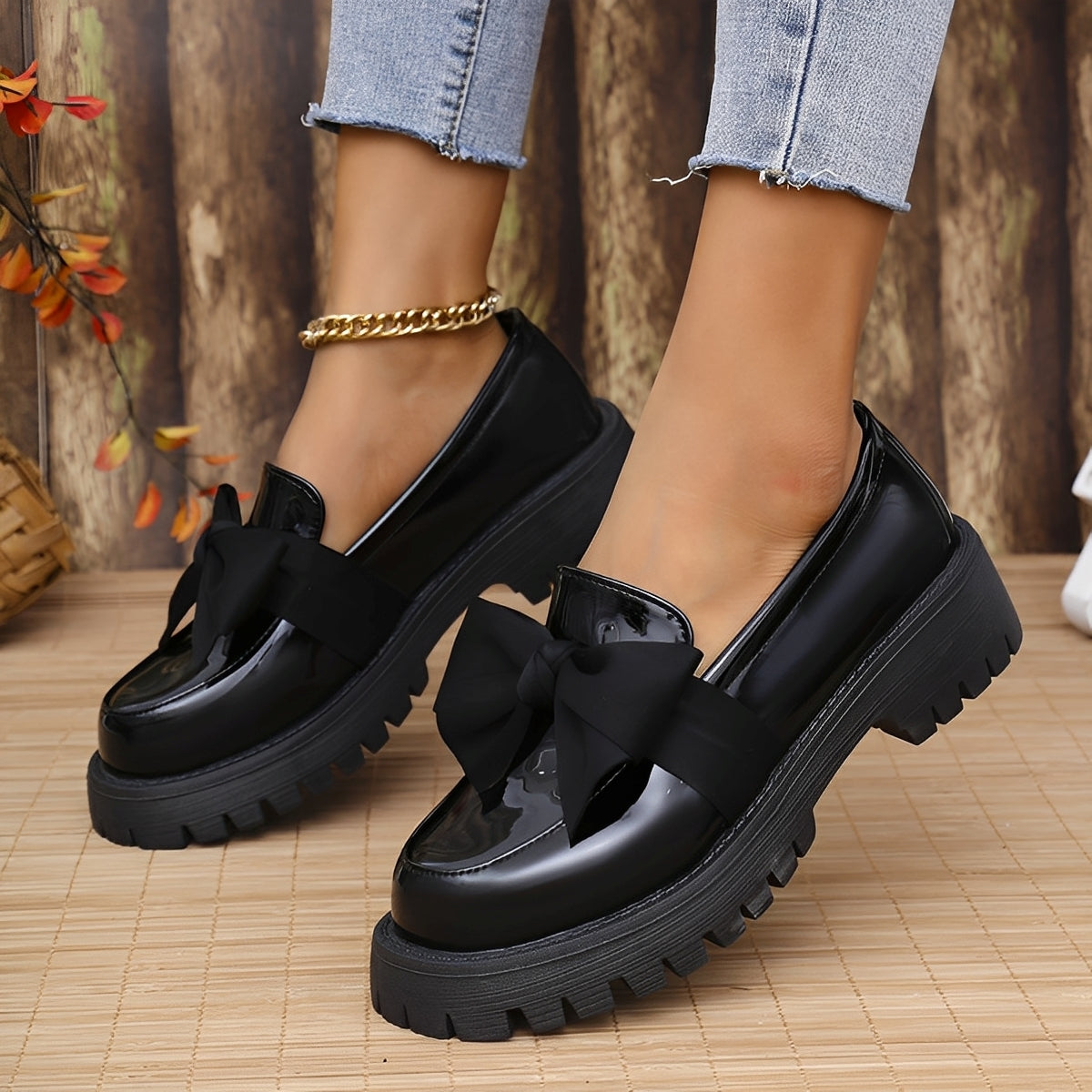 Eliza - Elegantes zapatos de cuero con plataforma y suela gruesa para mujeres
