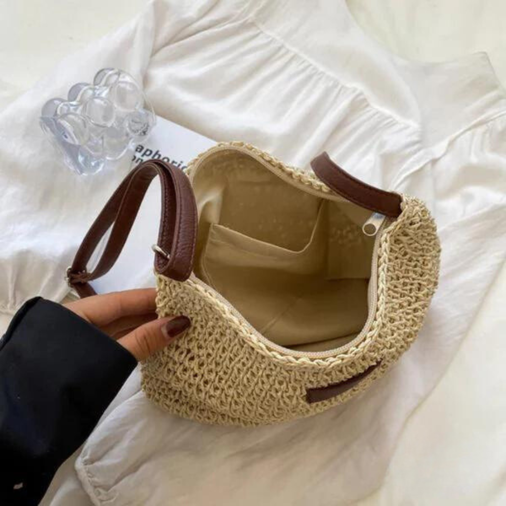 Fredhild | Bolso de Hombro Estilo Clásico Tejido
