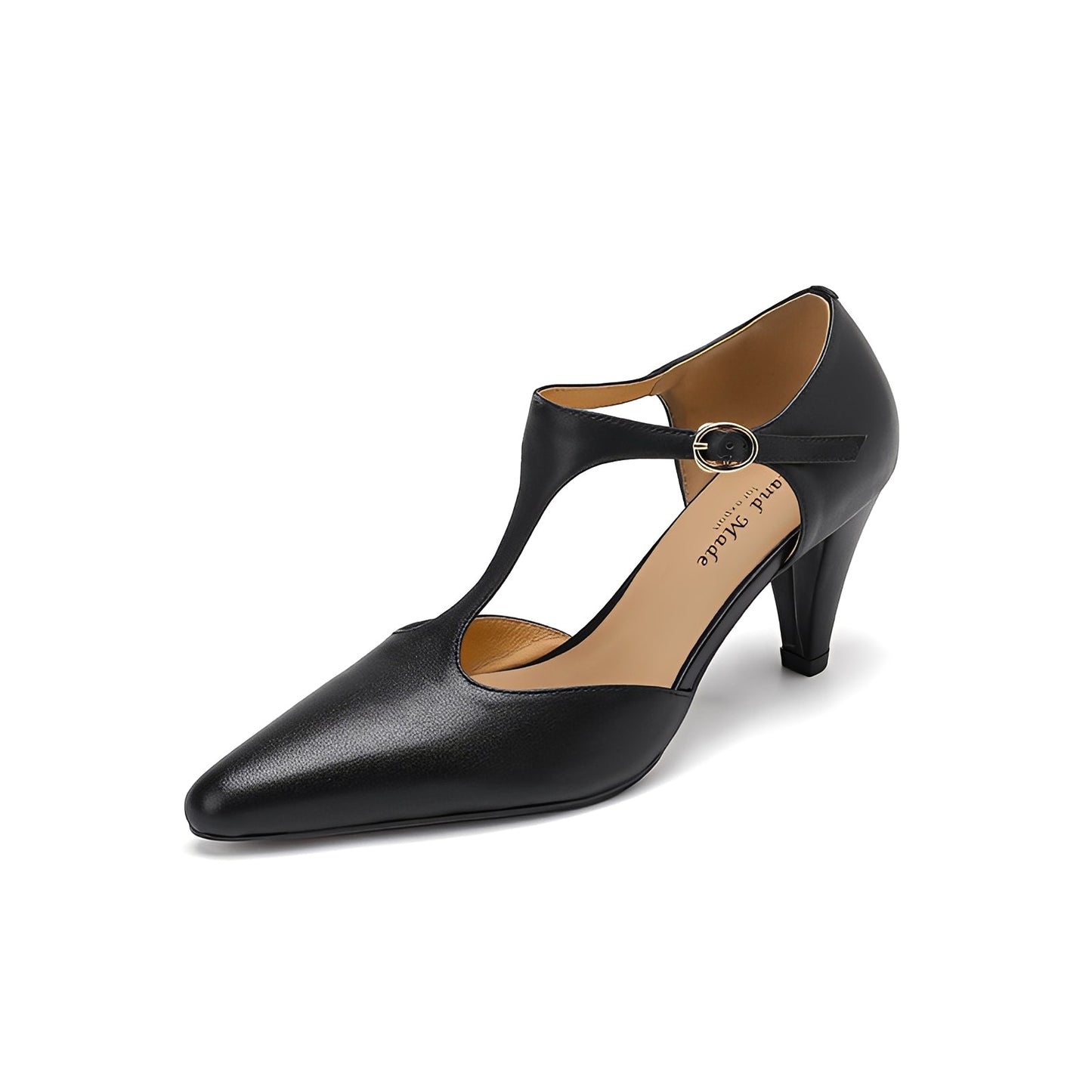 Sophie - Zapatos de cuero casuales con tira en forma de T para mujer