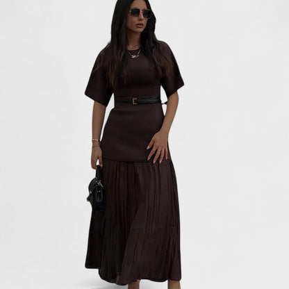 Andrea - Vestido Maxi Plisado