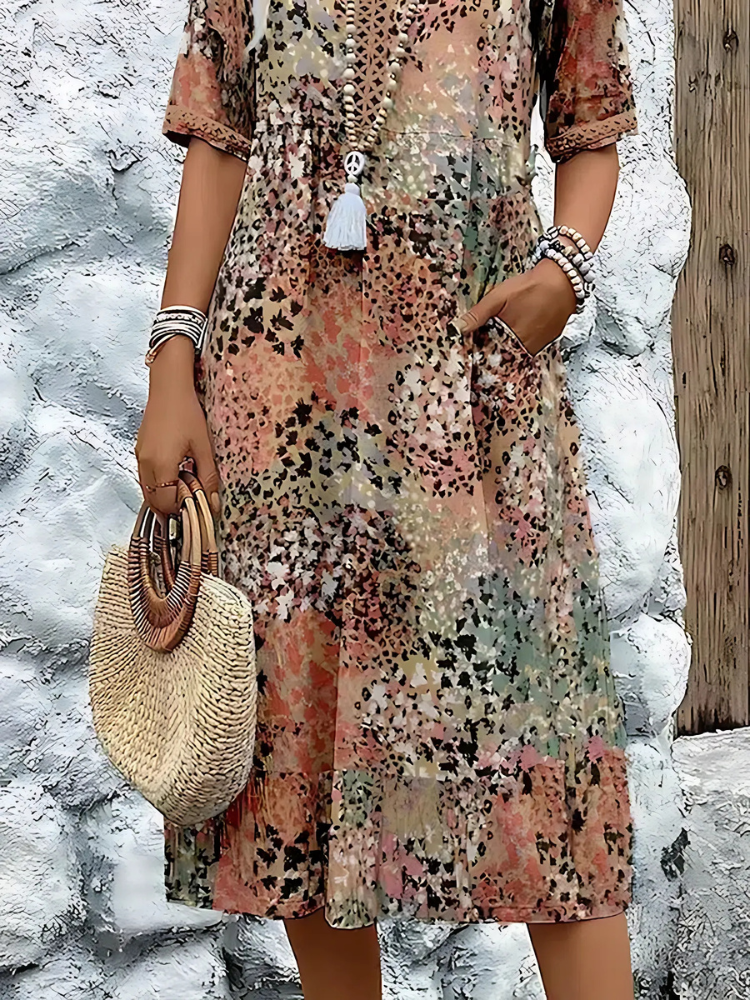 Isabella – Vestido Vibrante de Largo Medio