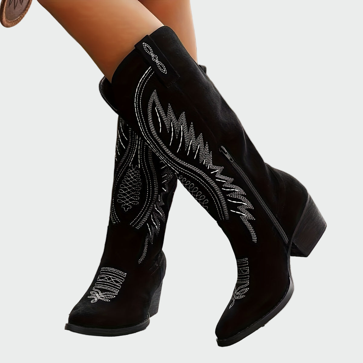 Botas occidentales bordadas de moda