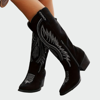 Botas occidentales bordadas de moda