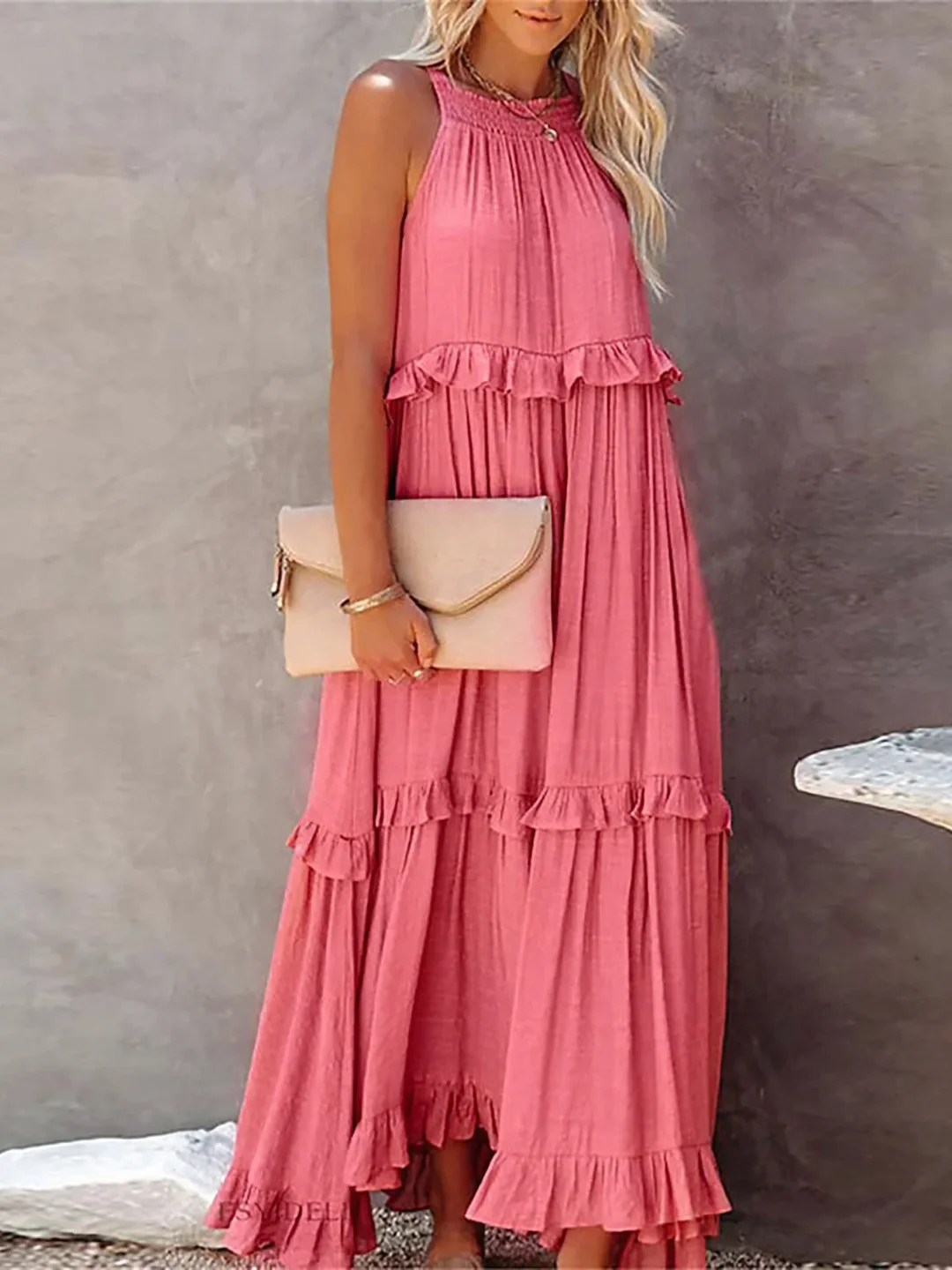 Mabel - Vestido Maxi con Volantes