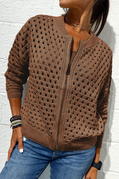 Chaqueta de punto con cremallera