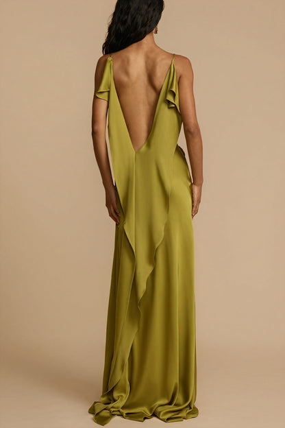Vestido Largo Deslizante con Abertura
