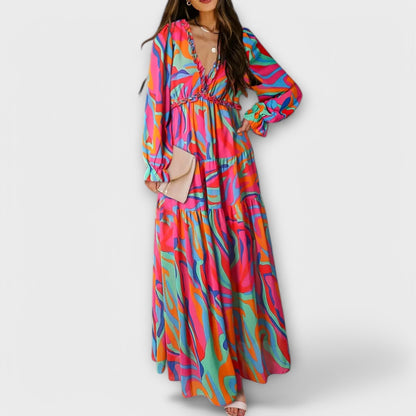 LILA – VESTIDO MAXI JARDÍN SECRETO