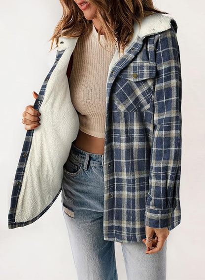 Elvessa | Chaqueta de Franela a Cuadros