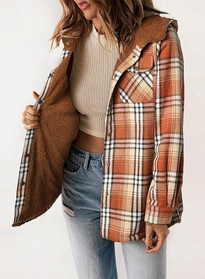 Elvessa | Chaqueta de Franela a Cuadros