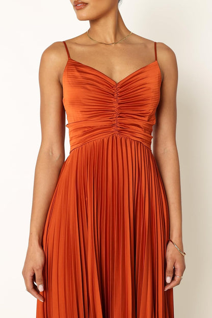 GRANT – VESTIDO MIDI PLEGADO FORMAL