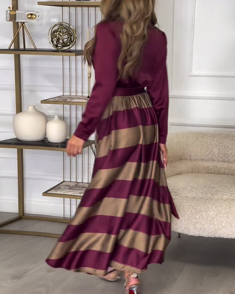 Ariana - Vestido de Elegancia Rayada