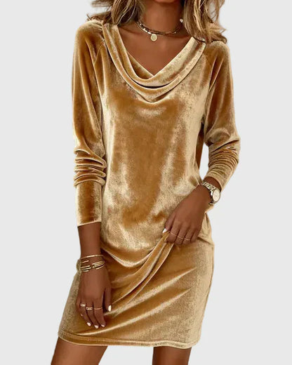 Frosina | Vestido de Terciopelo Corte Suelto