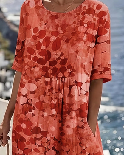 Vestido Fluido con Estampado