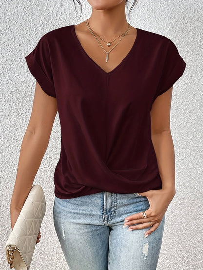 Sanne Camiseta Casual de Cuello en V