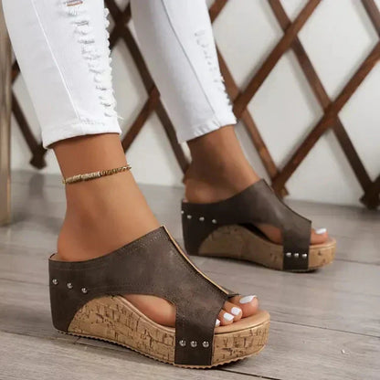 Luna – Sandalias ortopédicas elegantes con tacón de cuña