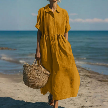 Alice™ | Vestido Camisa de Botones de Algodón
