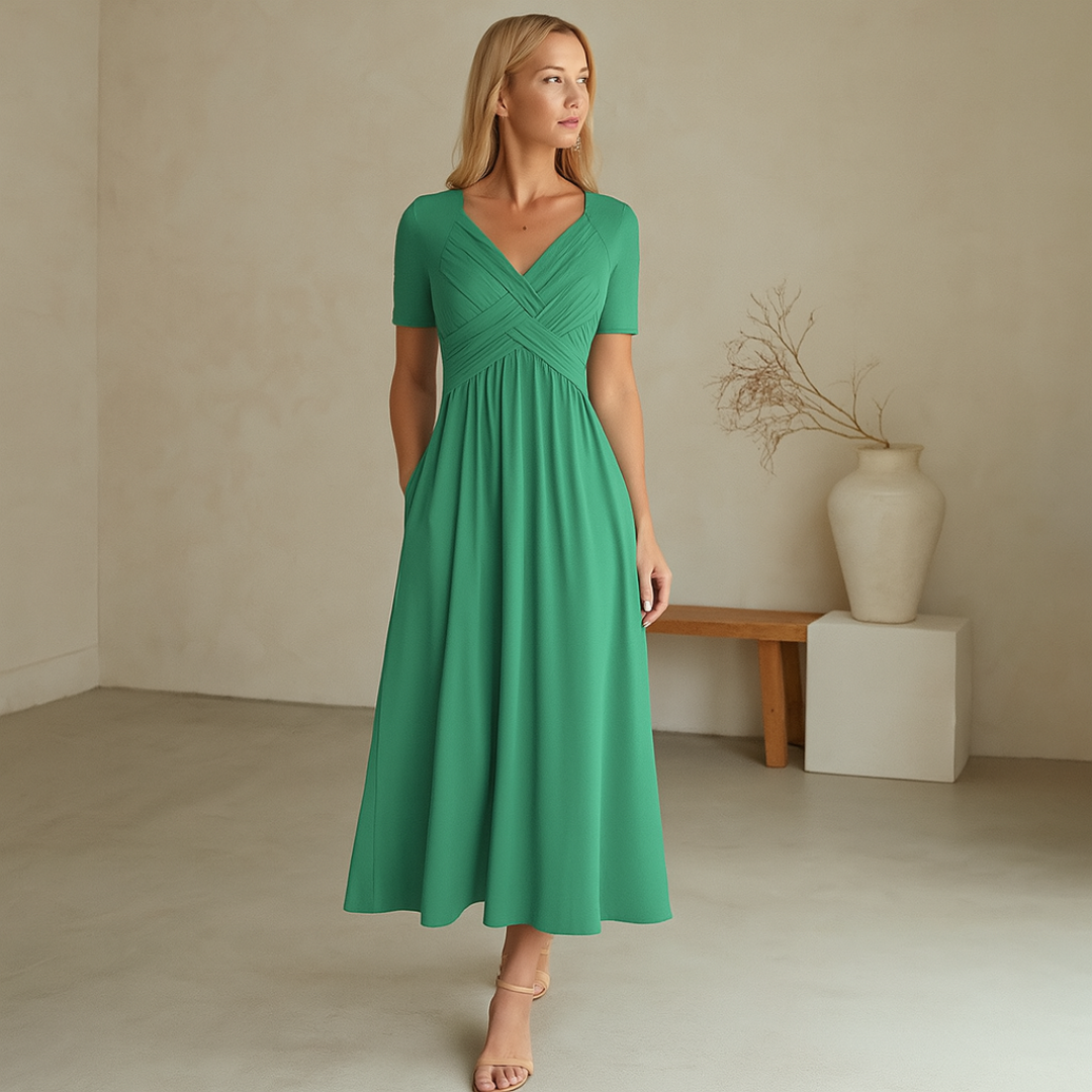 Frances | Vestido de Elegancia Sofisticada y Halagadora