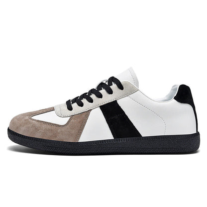 Irene - Zapatillas elegantes de cuero y lona para mujer