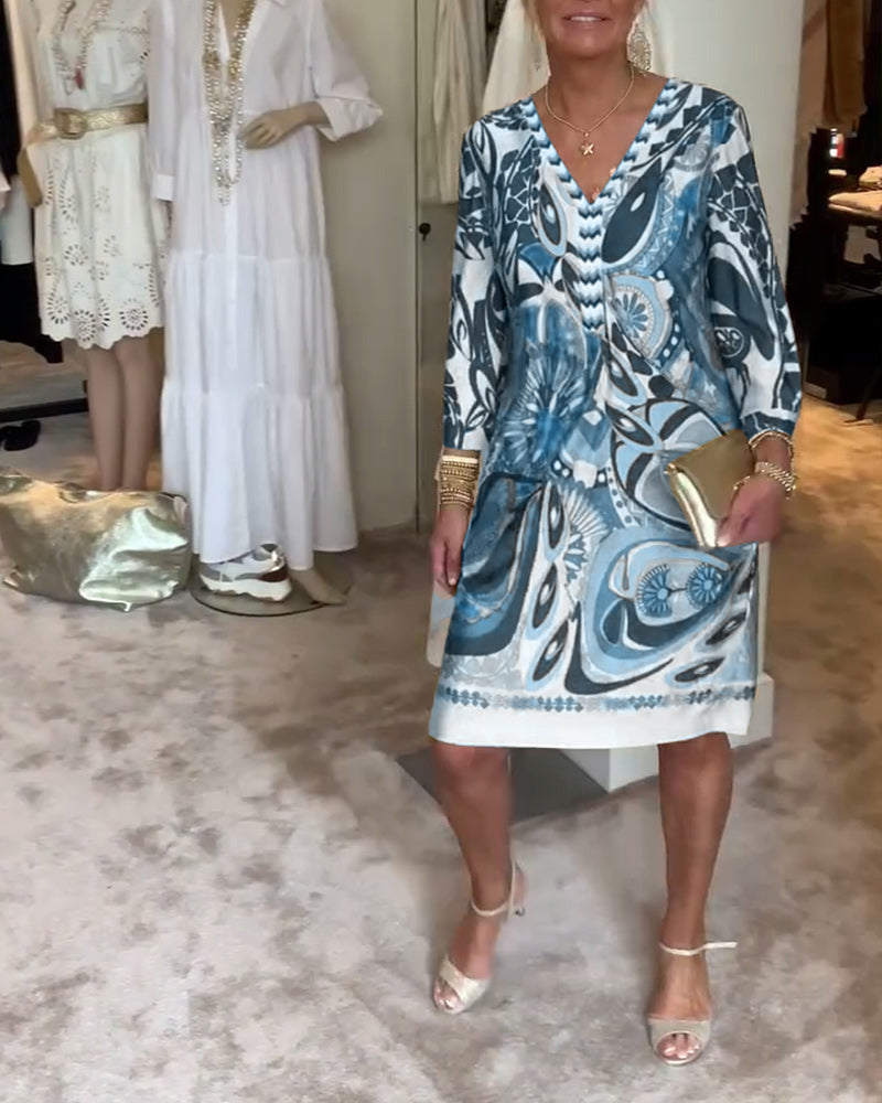 Mariane™ - Vestido de Impresión Vintage