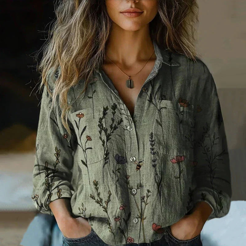 BLUSA VINTAGE IMPRESA NIVES