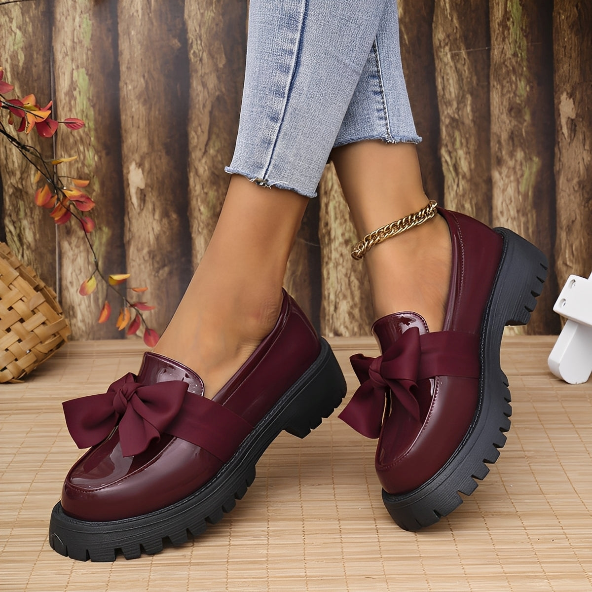 Eliza - Elegantes zapatos de cuero con plataforma y suela gruesa para mujeres