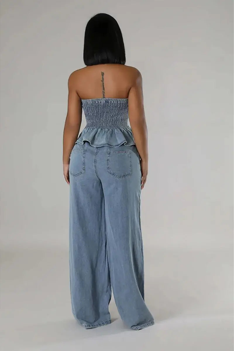 ISLA – CONJUNTO DE DOS PIEZAS EN DENIM ESTILOSO