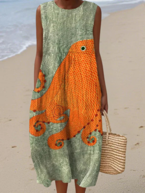Tess | Vestido Midi Inspirado en el Océano