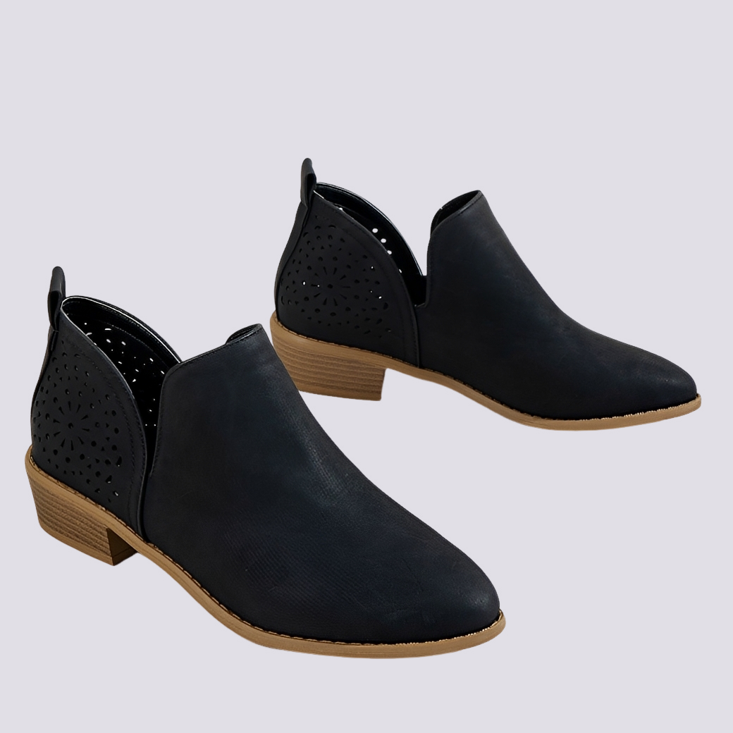 Megan - Elegantes zapatos de cuero retro para mujeres