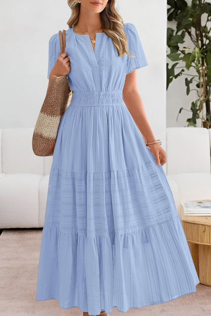FREYA – VESTIDO MAXI TIERED CON ENCANTO BAJO EL SOL