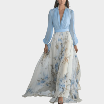 Vestido Maxi en Chiffon Floral