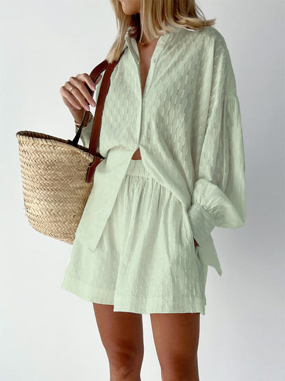 Elizabeth - Conjunto de Camisa y Pantalones Cortos Frescos
