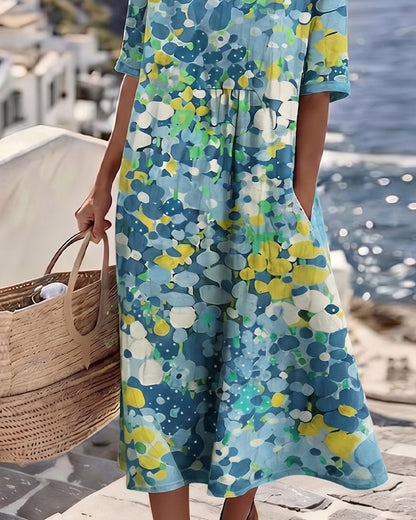 Vestido Fluido con Estampado