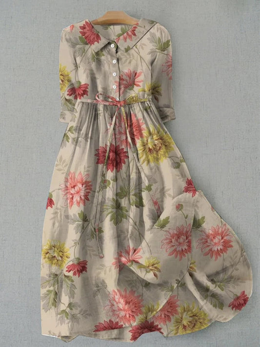 Zinnia - Vestido Camiseta de Mujer con Cordones en la Cintura